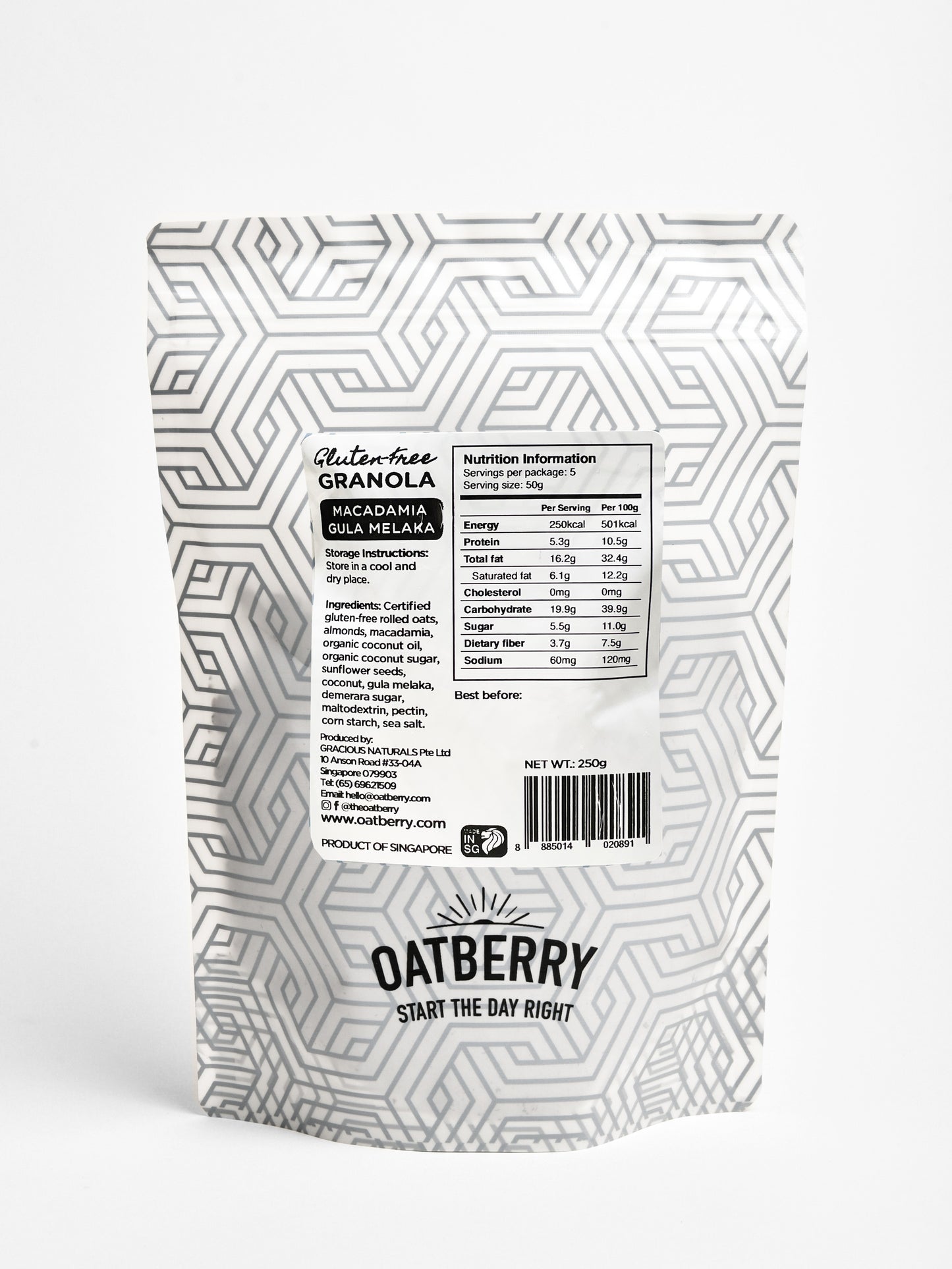 Oatberry Macadamia Gula Melaka Gluten-Free Granola