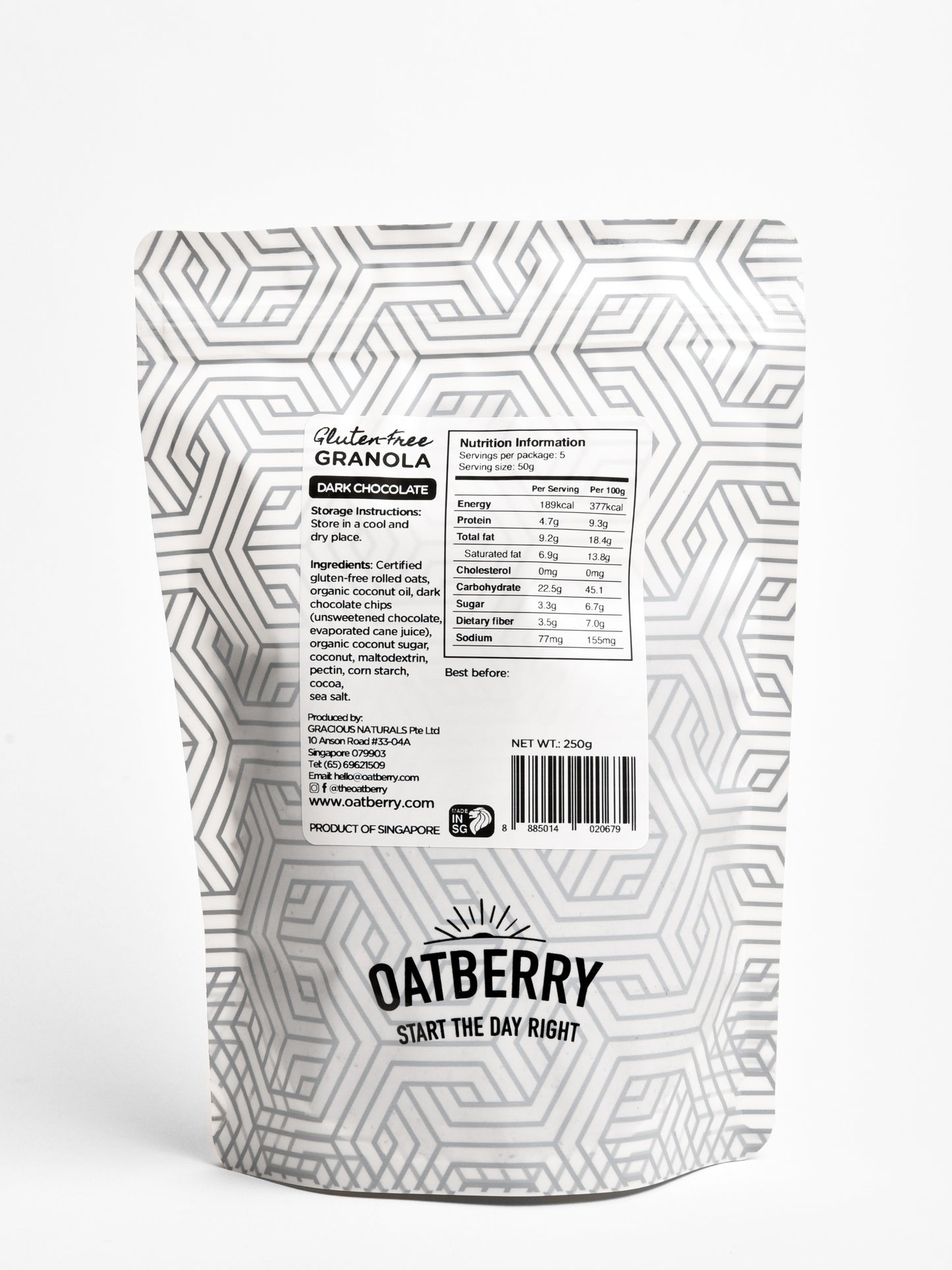 Oatberry Dark Chocolate Gluten-Free Granola