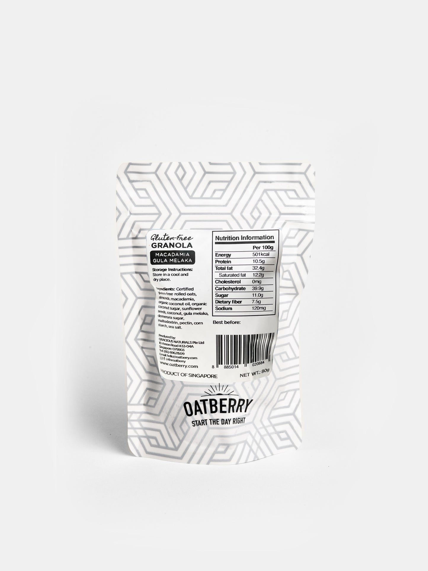 Oatberry Macadamia Gula Melaka Gluten-Free Granola