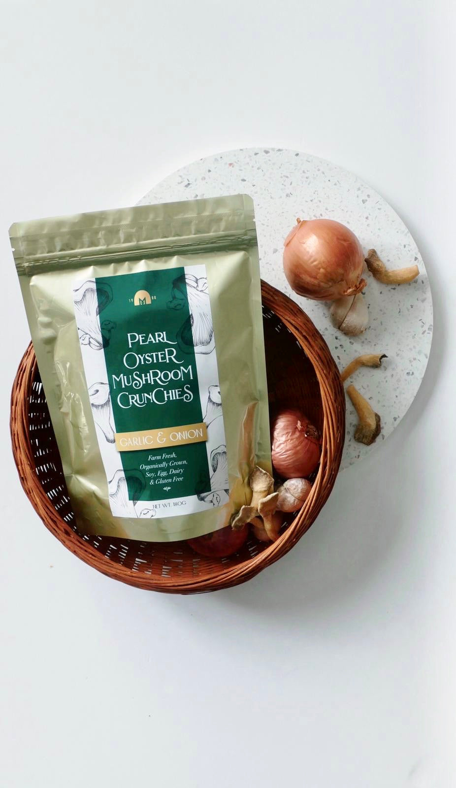TMF Pearl Oyster Mushroom Crunchies - Garlic & Onion